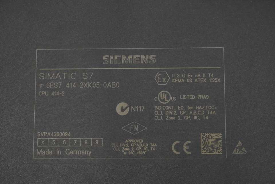 Siemens 6ES7 414-2XK05-0AB0 SIMATIC S7-400, CPU 414-2