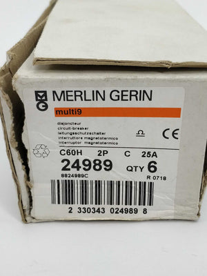 Merlin Gerin C60H 2P C 25A multi9 24989 circuit breaker