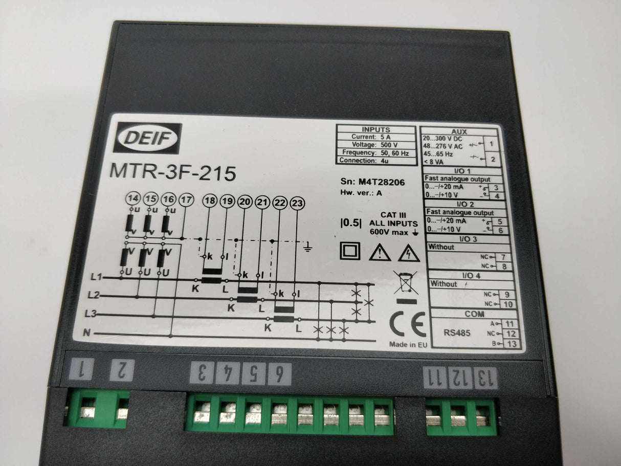 Deif MTR-3F-215 Electrical network multi-transducer monitor