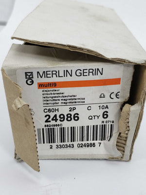 Merlin Gerin C60H 2P C 10A multi9 24986 circuit breaker