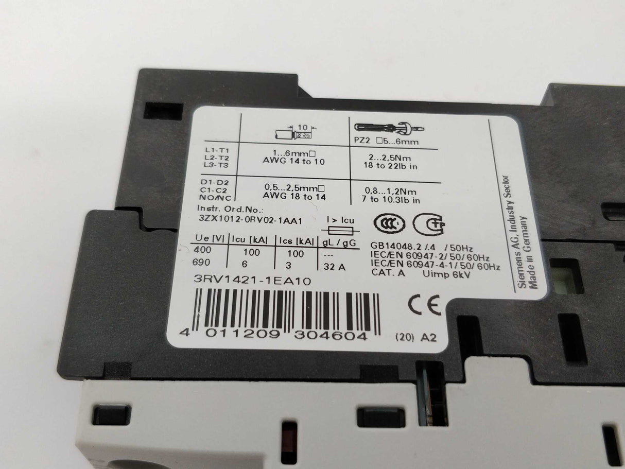 Siemens 3RV1421-1EA10 2.8-4A Circuit breaker E06