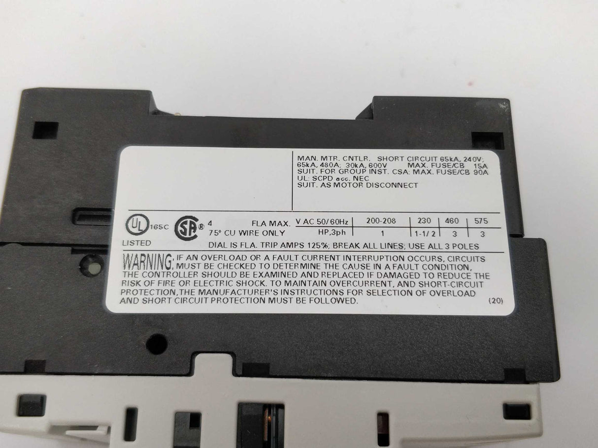 Siemens 3RV1421-1EA10 2.8-4A Circuit breaker E06