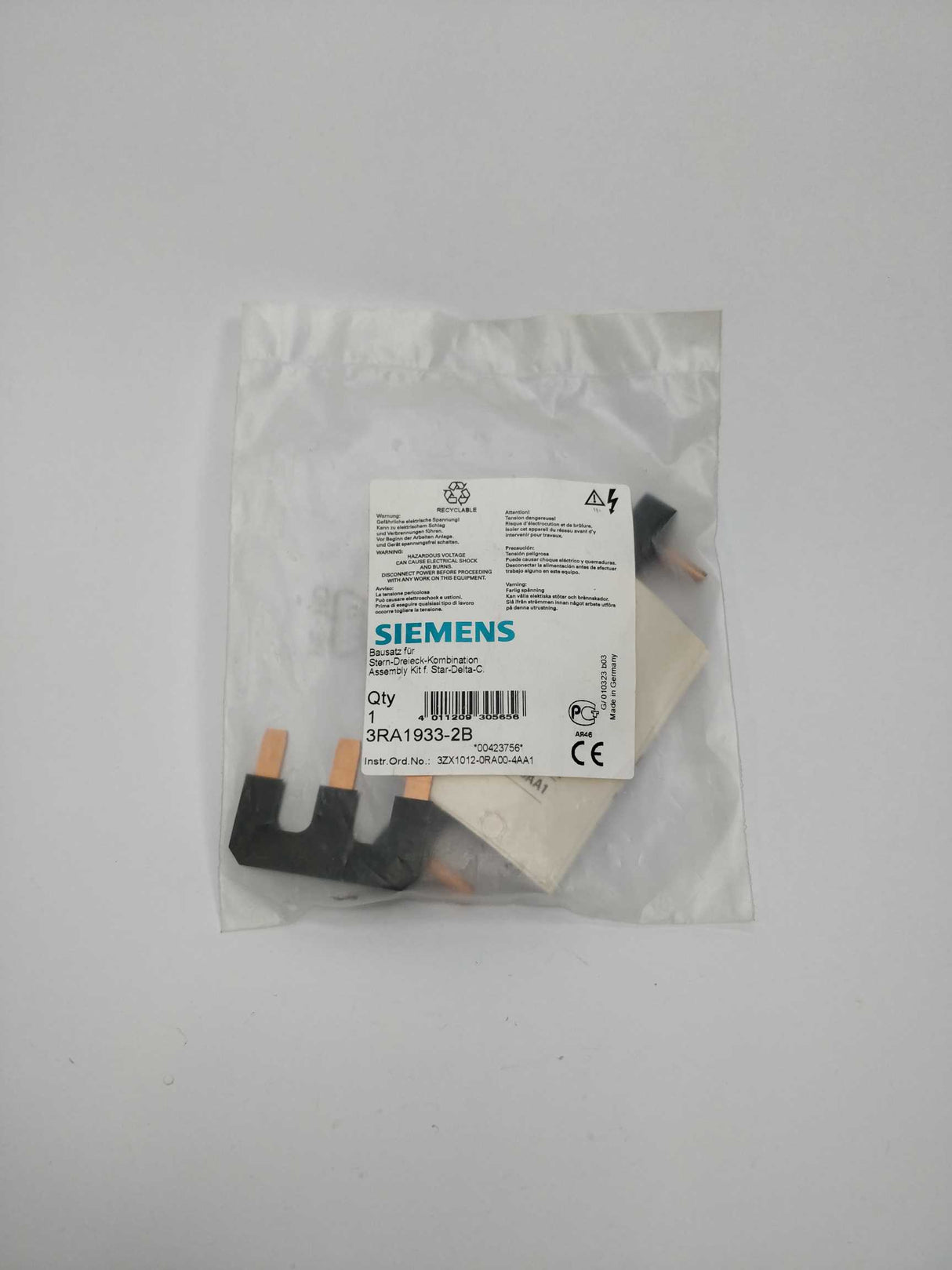 Siemens 3RA1933-2B Assembly Kit f. Star-Delta-C 5 Pcs