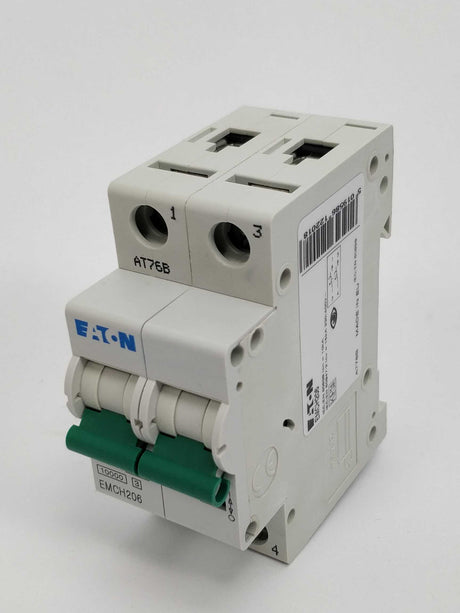 Eaton EMCH206 Miniature circuit breaker 6A 10kA type C DP