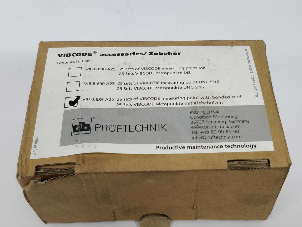 db Prueftechnik VIB 8.685 A25 Vibration Measure Point Stud 25 pcs