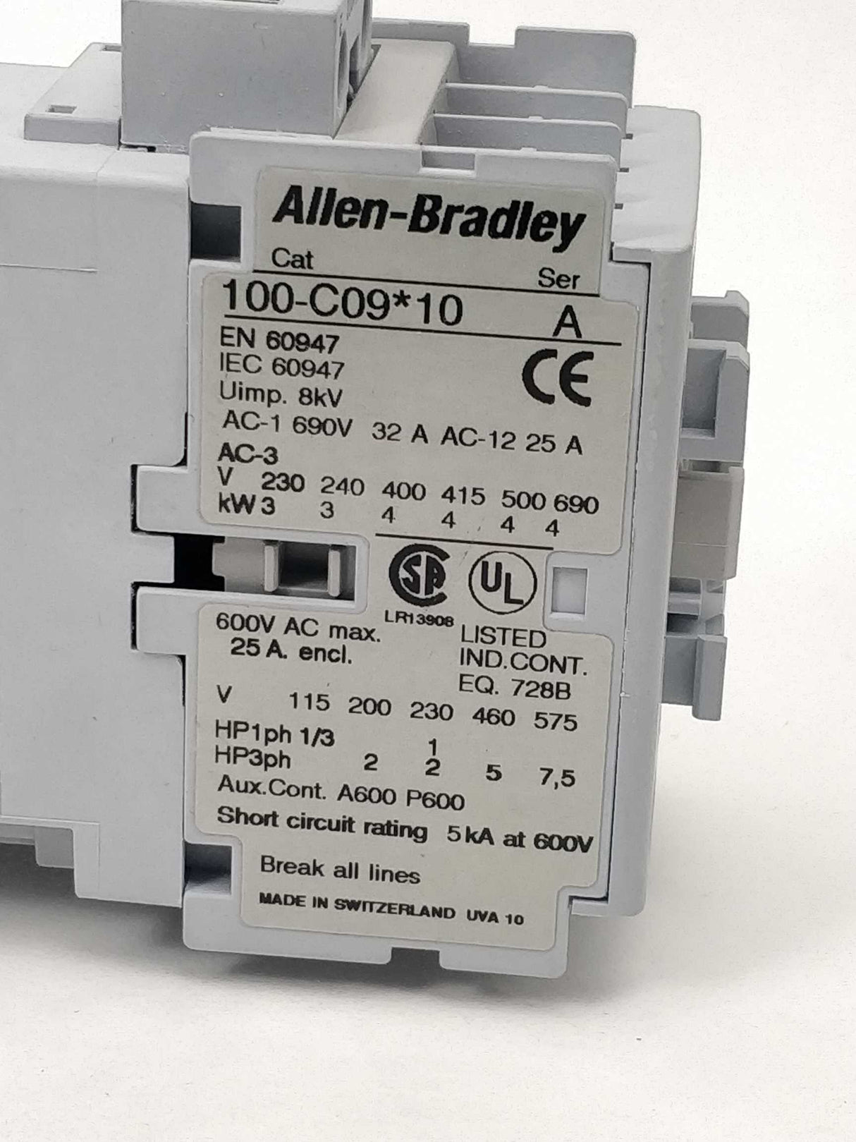 AB 100-C09KF10 Contactor Ser.A. 230VAC