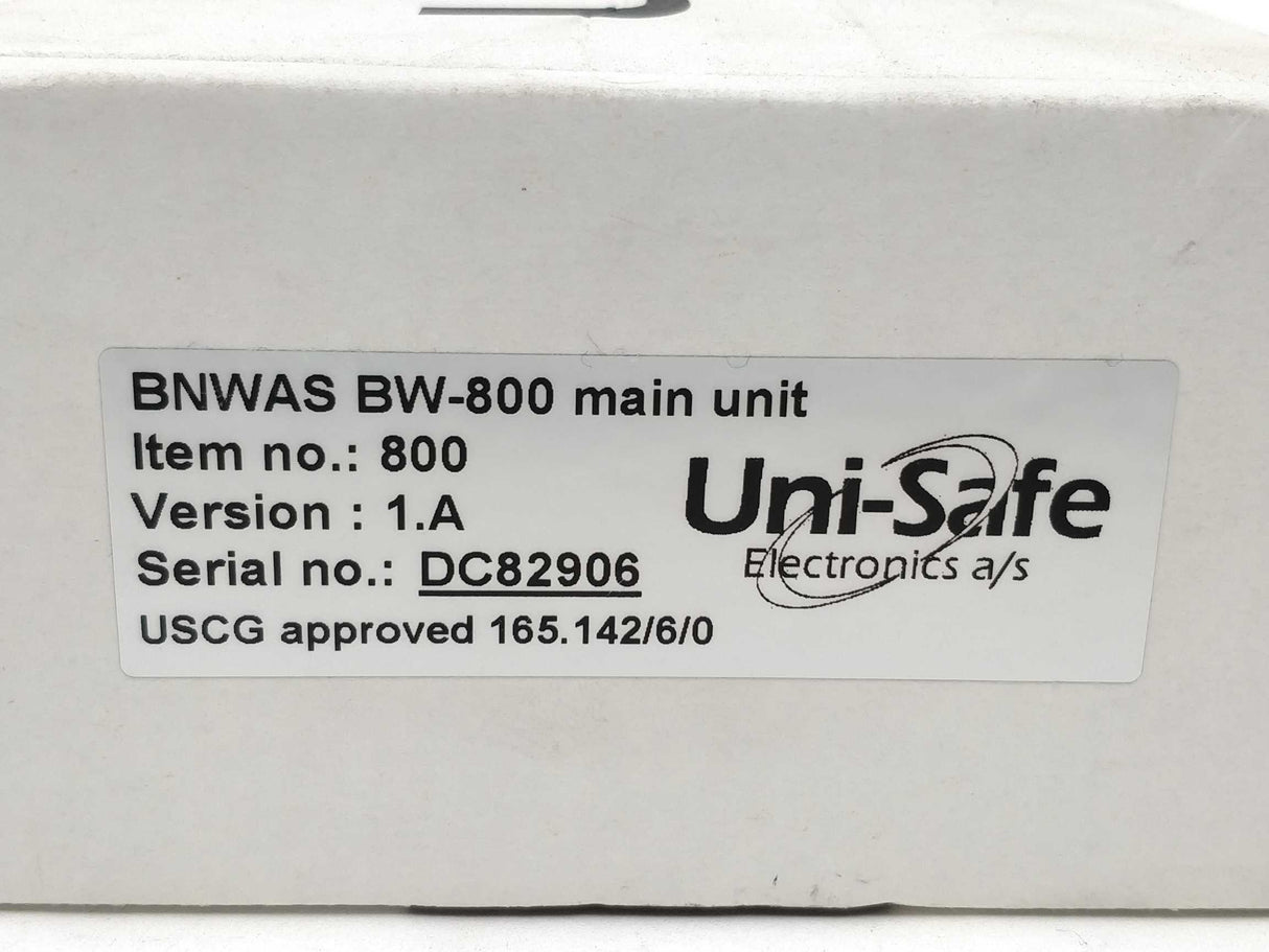 Uni-Safe Electronics 800 BNWAS BW-800 main unit