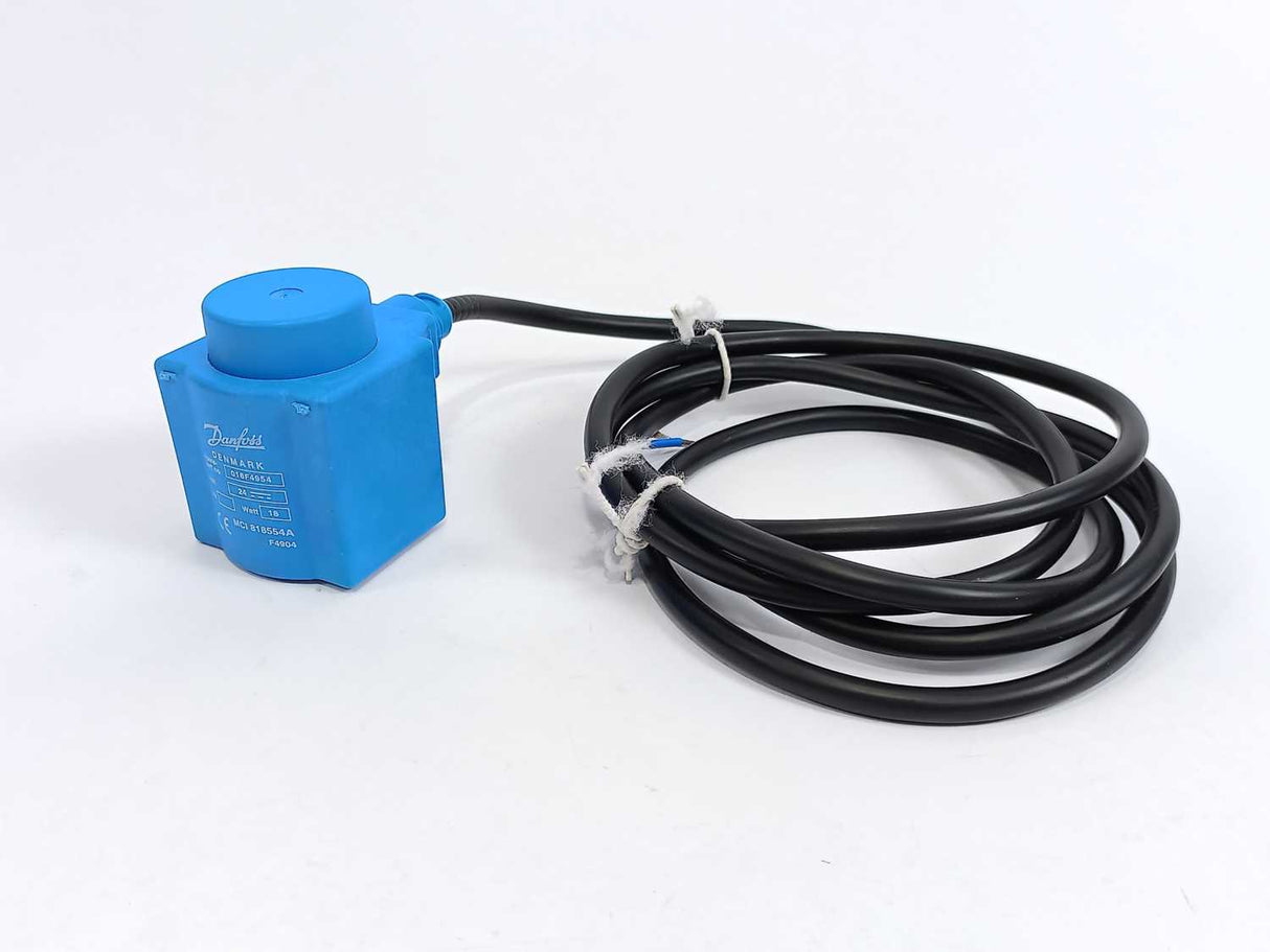 Danfoss 018F4954 Replacement Solenoid Coil 24V 18W w/ Cable