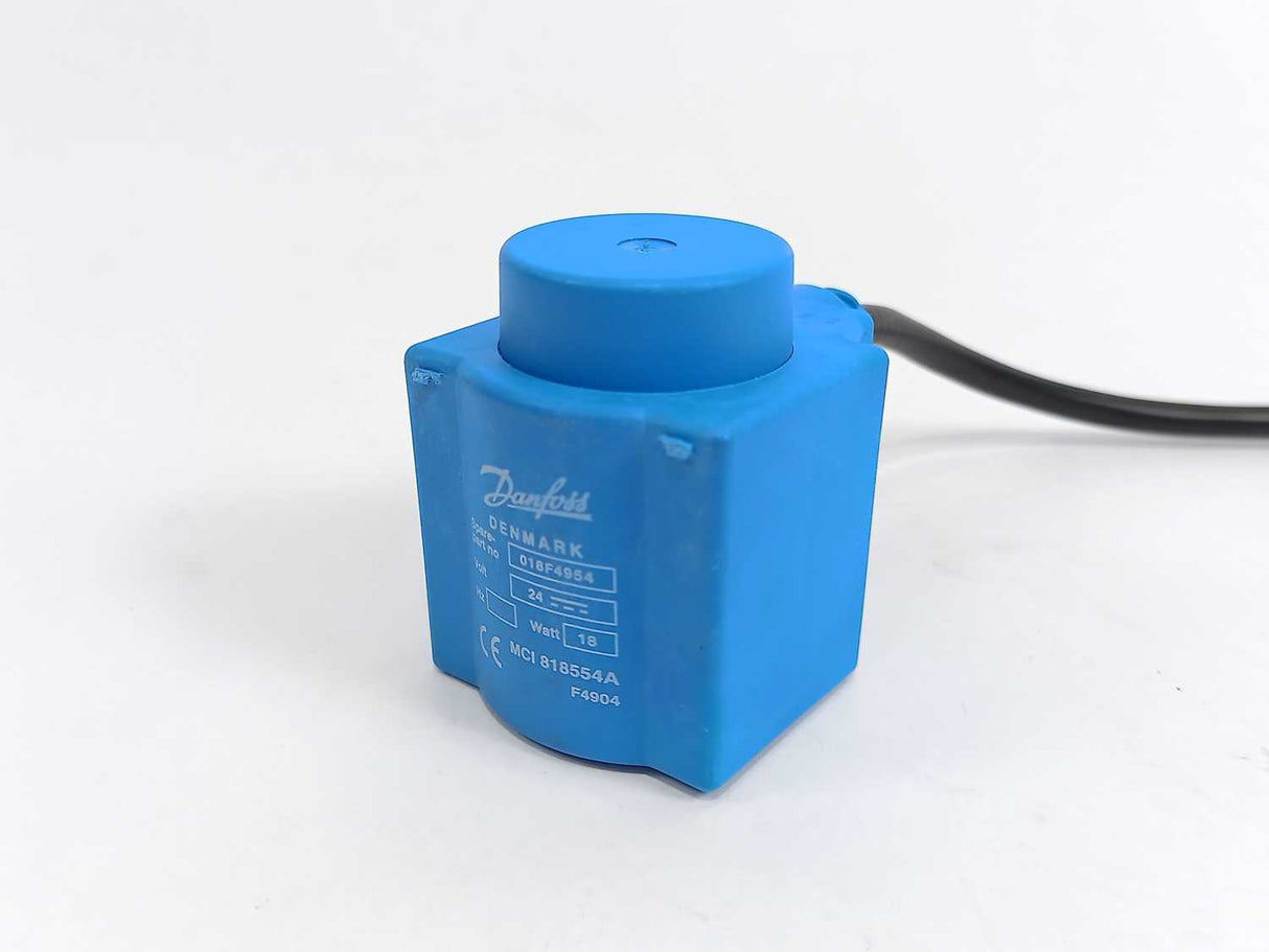 Danfoss 018F4954 Replacement Solenoid Coil 24V 18W w/ Cable