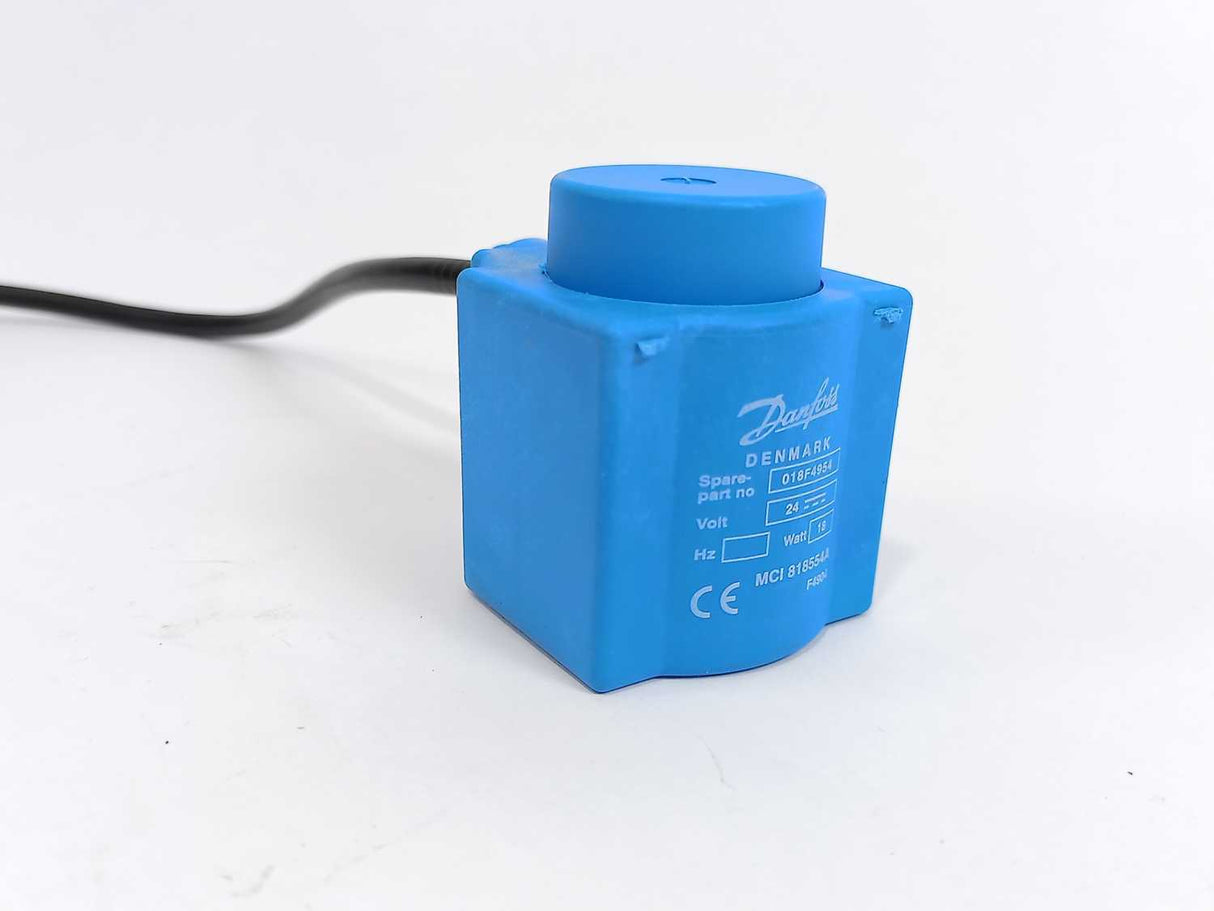 Danfoss 018F4954 Replacement Solenoid Coil 24V 18W w/ Cable