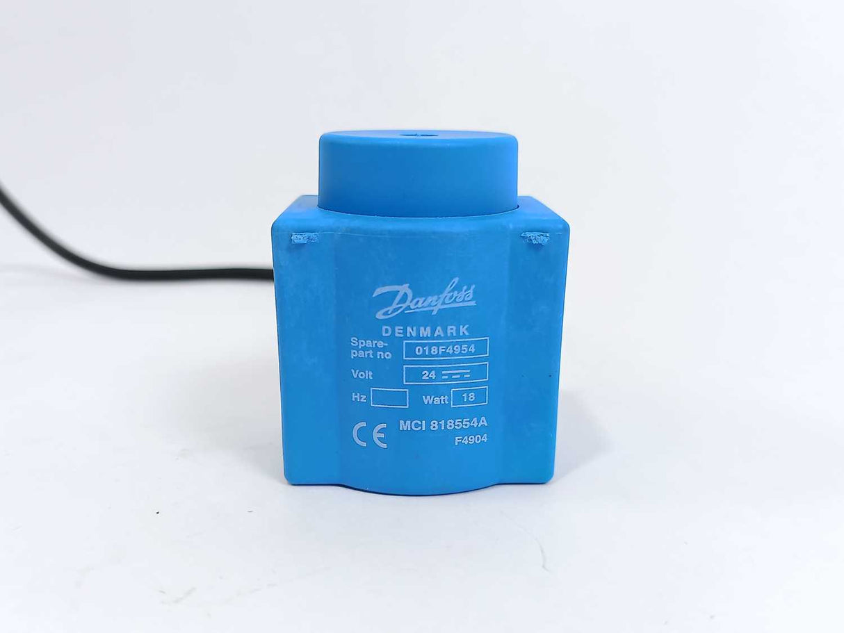 Danfoss 018F4954 Replacement Solenoid Coil 24V 18W w/ Cable
