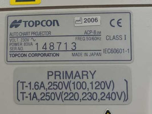 TOPCON ACP-8 Auto Chart Projector