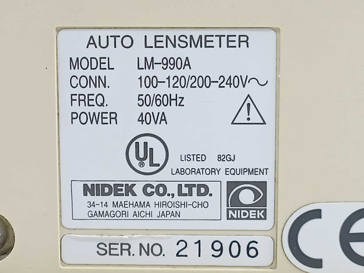 Nidek LM-990A Auto Lensmeter