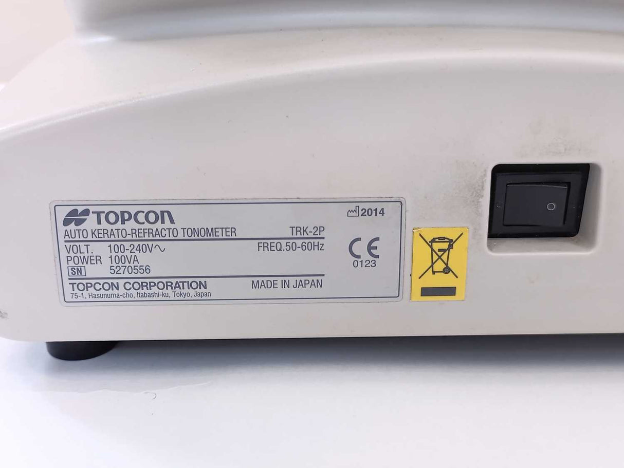 TOPCON TRK-2P Auto Kerato-Refracto Tonometer 100-240V