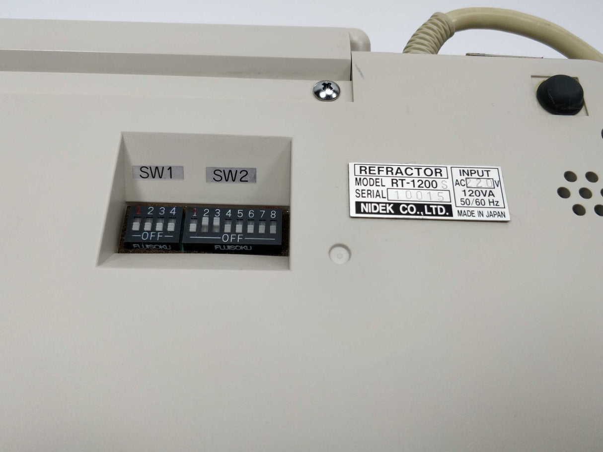 Nidek RT-1200 Refractor Control Panel - Ophthalmic Equipment