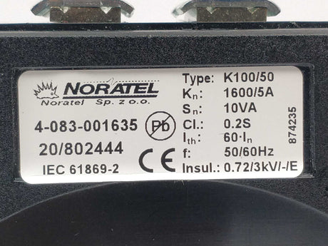 Noratel 4-083-001635 Current transformer K100/50 3 Pcs.