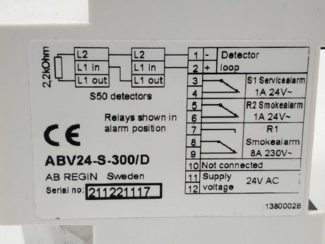 REGIN ABV24-S-300/D Alarm unit