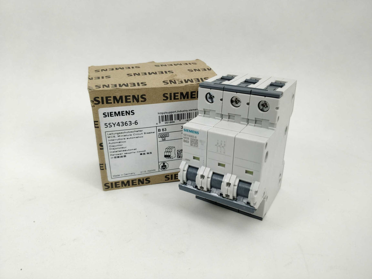 Siemens 5SY4363-6 Minature Circuit breaker 400 V 10KA