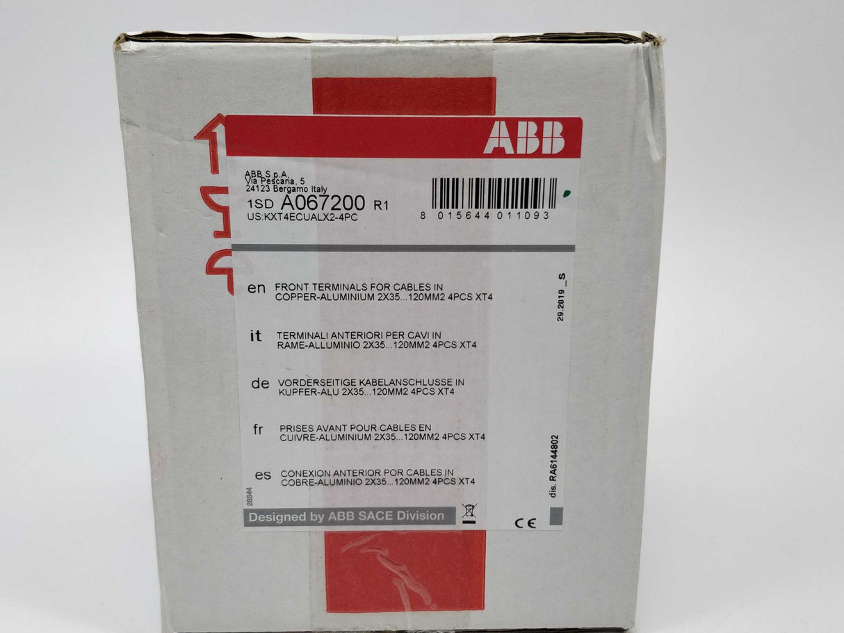 ABB 1SDA067200R1 Front terminals for cables