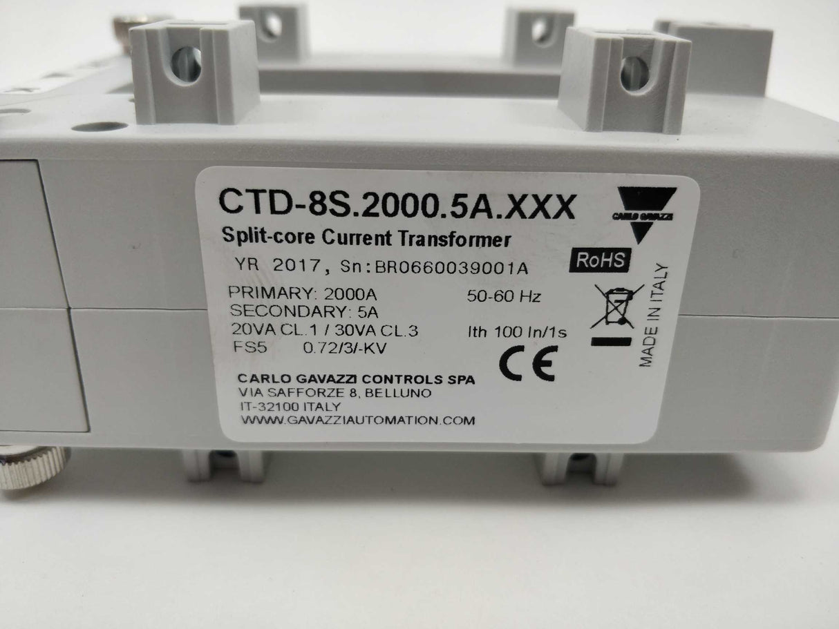 Carlo Gavazzi CTD-8S.2000.5A.XXX Split-core Current Transformer