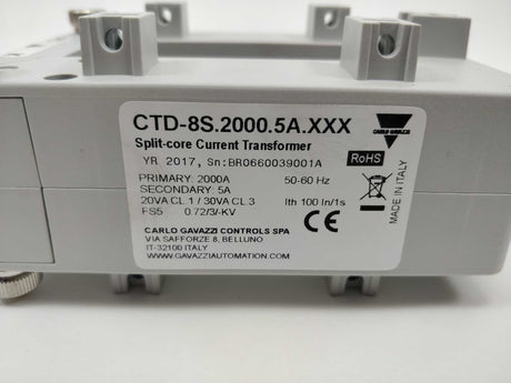 Carlo Gavazzi CTD-8S.2000.5A.XXX Split-core Current Transformer