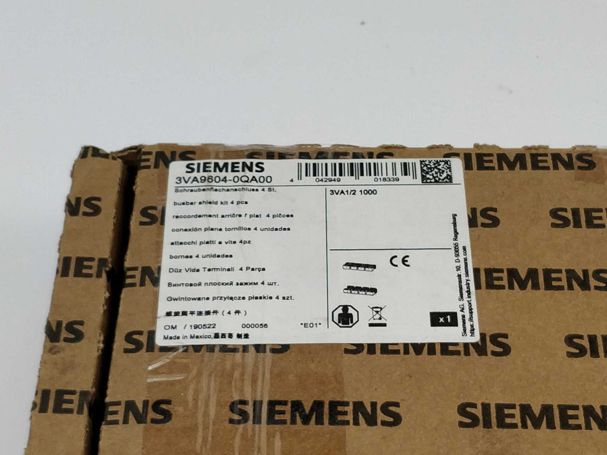 Siemens 3VA9604-0QA00 Busbar shield kit 4pcs