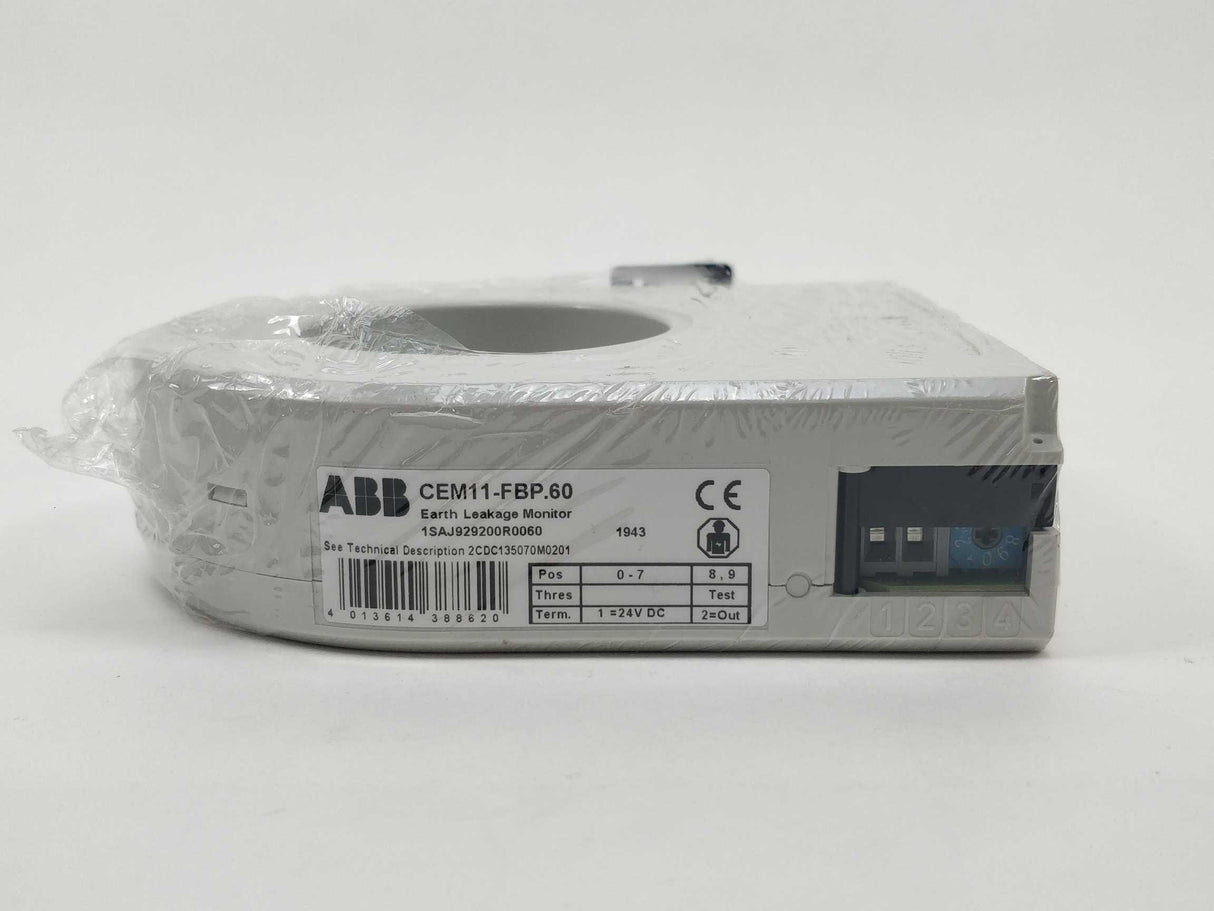 ABB 1SAJ929200R0060 CEM11-FBP.60 Earth Leakage Monitor