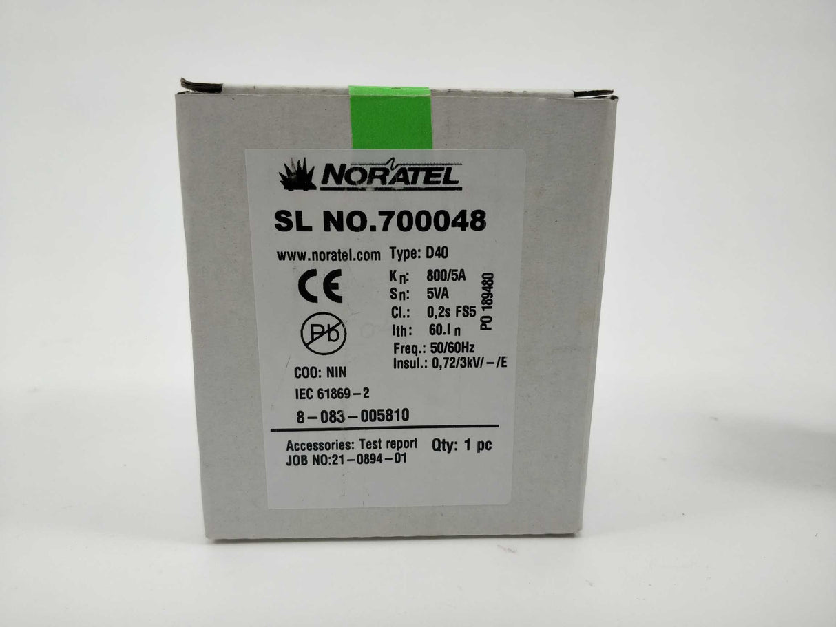Noratel 8-083-005810 D40 Transformer 800/5A