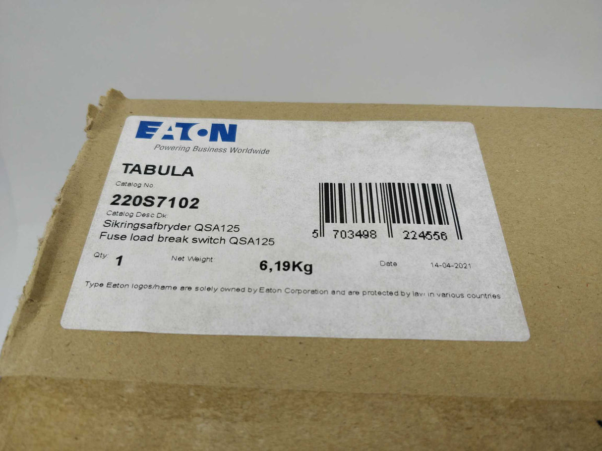 Eaton QSA125N1-00/3. 220S7102 Fuse load break switch QSA125