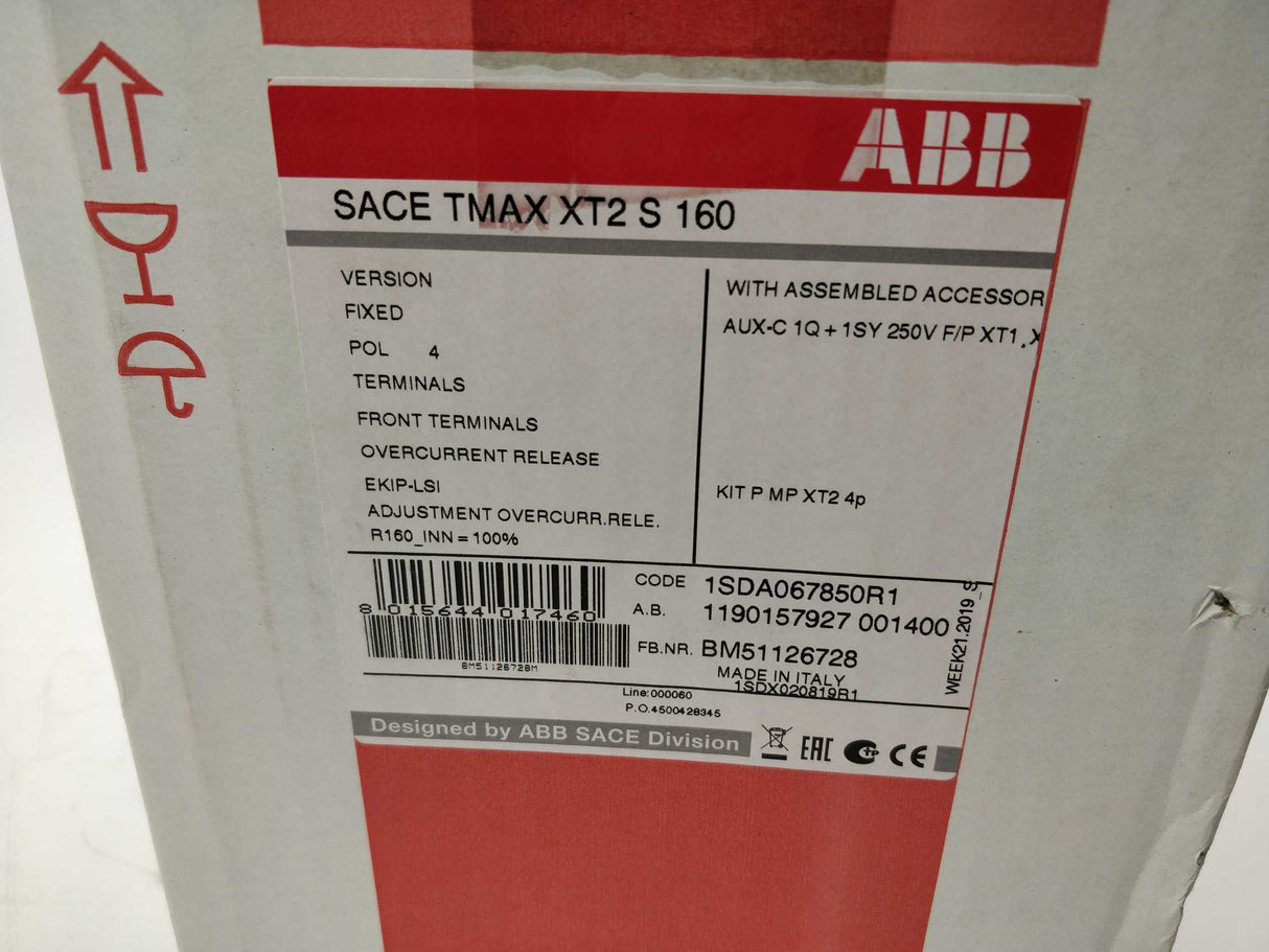 ABB 1SDA067850R1 SACE TMAX XT2 S 160