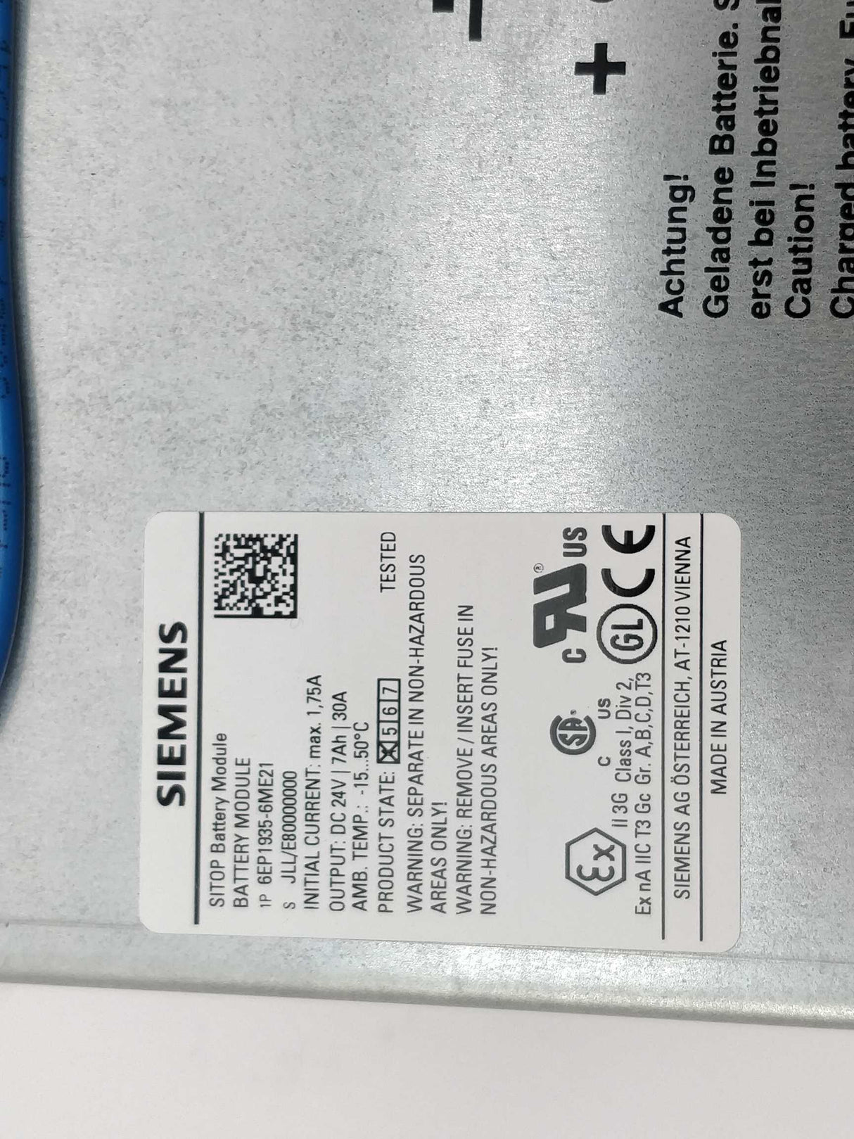 Siemens 6EP1935-6ME21 SITOP Battery Module