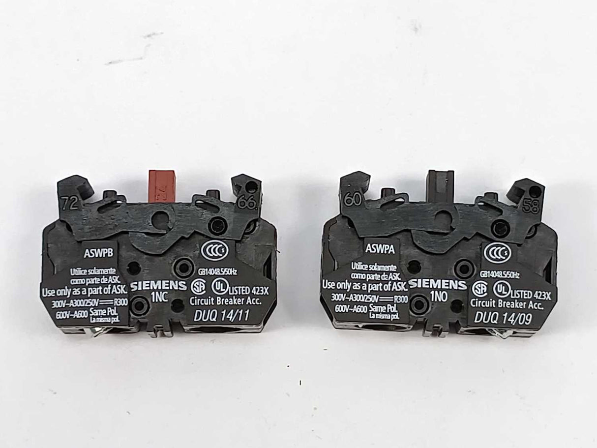 Siemens 3VL9400-2AB01 Aux/Alarm switches
