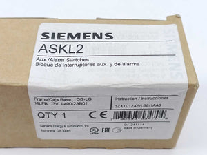 Siemens 3VL9400-2AB01 Aux/Alarm switches