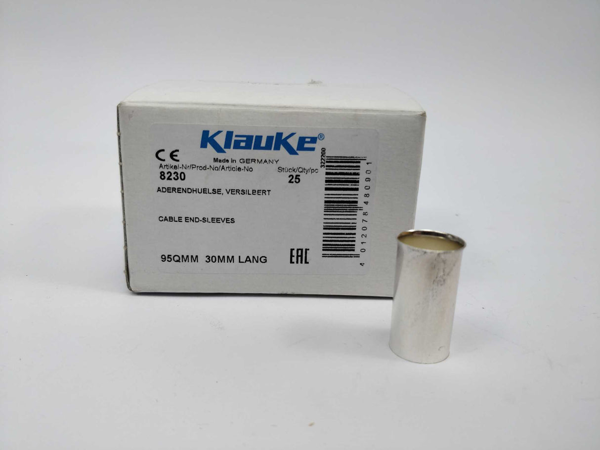 Klauke 8230 Cable end-sleeves 95Qmmx30mm 19pcs