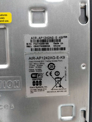 Cisco Systems AIR-AP1242AG-E-K9 Aironet 802. 11a/b/g Access Point