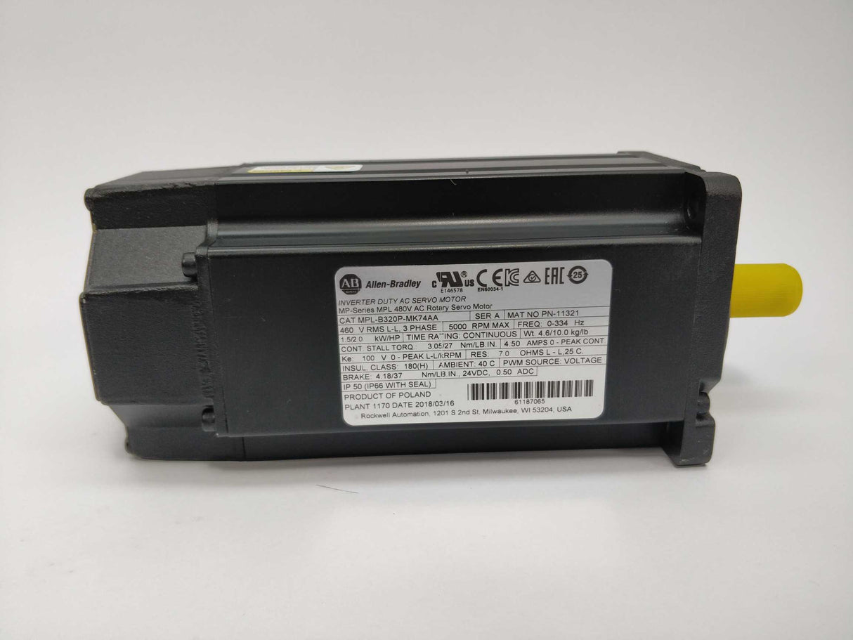 AB MPL-B320P-MK74AA Series A, Rotary Servo Motor