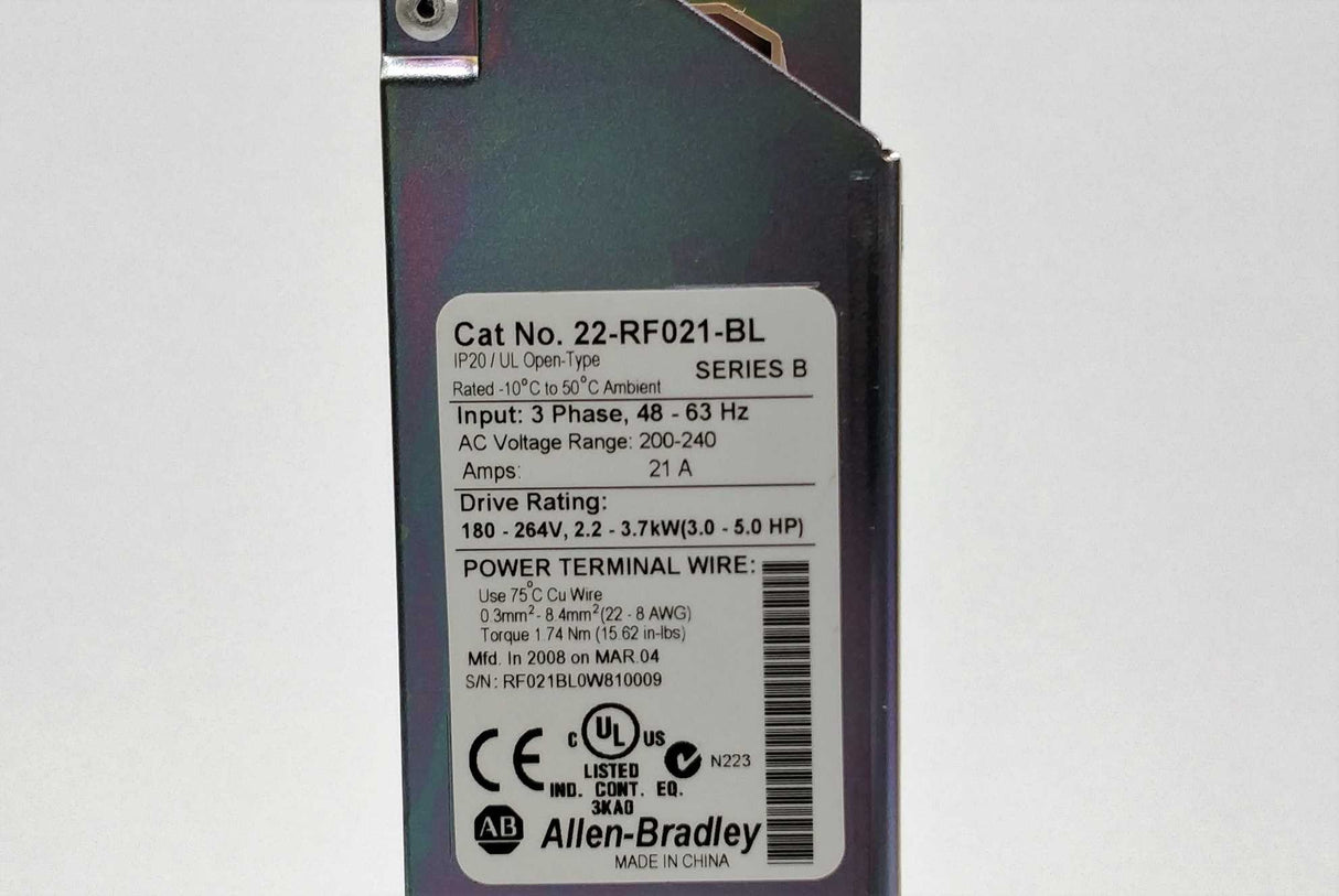 AB 22-RF021-BL 22-RF021-BL, Ser: B