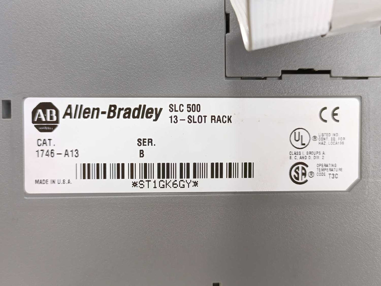 AB 1746-P2 SER C SLC500 Power Supply + 1746-A13 SER B 13-Slot Rack