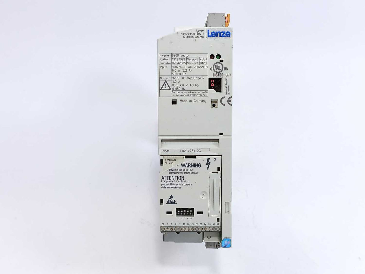 LENZE E82EV751_2C 13127093 02342685 8200 Vector Frequency Inverter