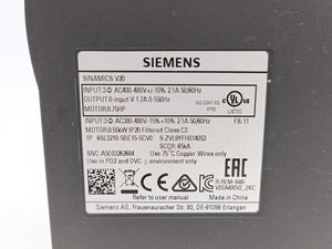 Siemens 6SL3210-5BE15-5CV0 SINAMICS V20 Inverter