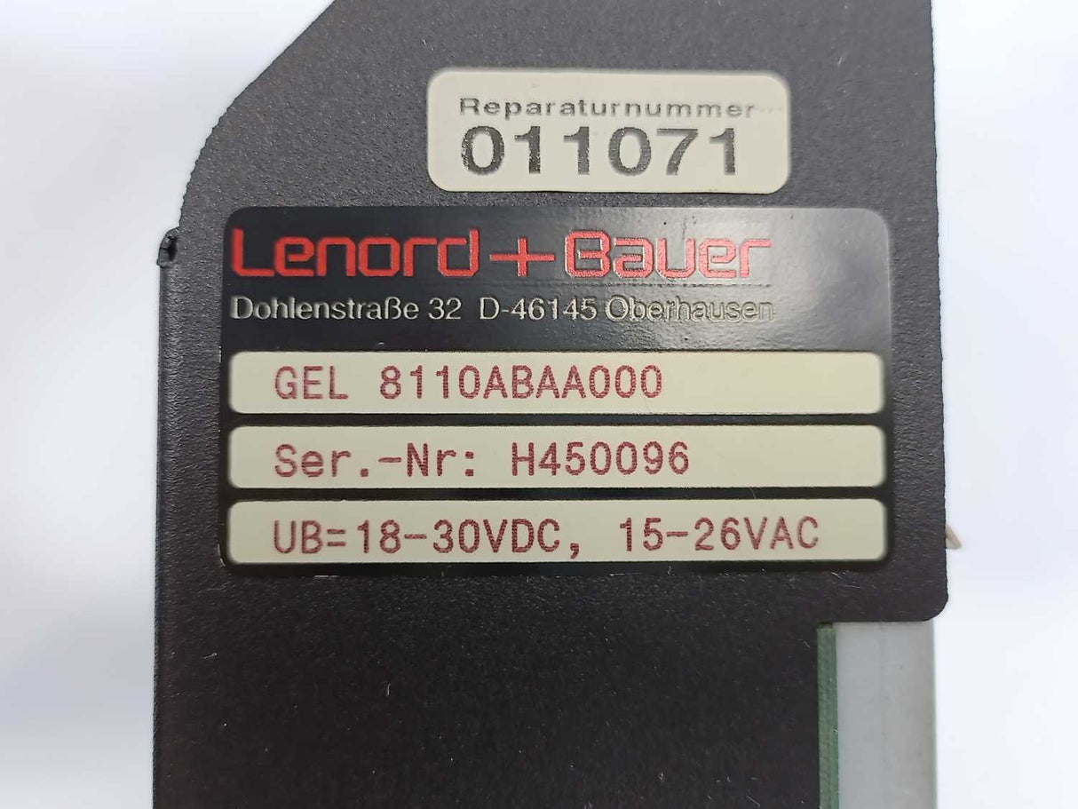 LENORD+BAUER GEL 8110ABAA000 EcoController Positioning Control