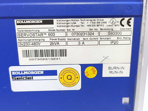 KOLLMORGEN SERVOSTAR 603 Seidel Servo Drive S60300