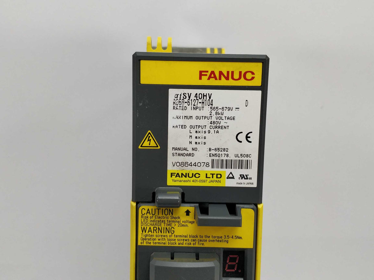 Fanuc A06B-6127-H104 αi SV 40HV Ver.D + A20B-2101-0040/11G