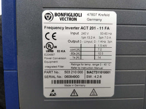 BONFIGLIOLI SIACT311010001 Frequency Inverter ACT 201-11FA 503210000
