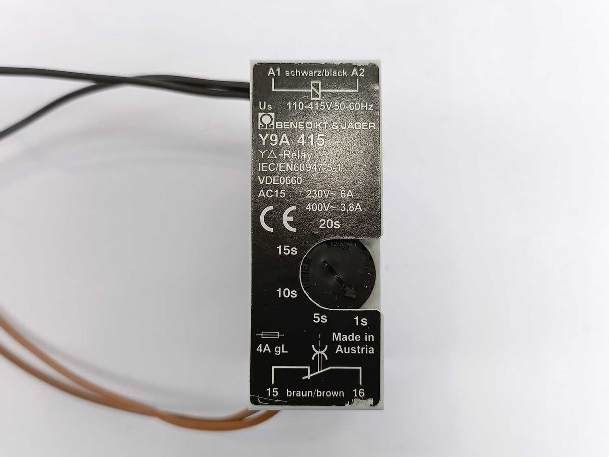 Benedikt & Jäger Y9A 415 Timer Relay 110-415V 50/60Hz