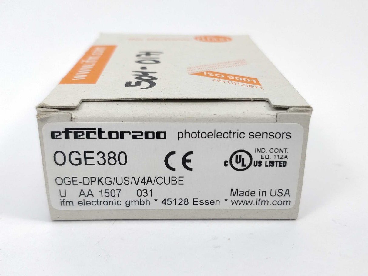 Ifm Electronic OGE380 OGE-DPKG/US/V4A/CUBE Through-beam sensor receiver