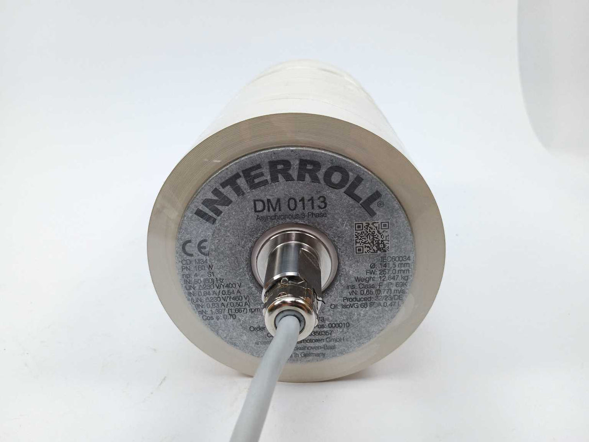 Interroll DM 0113 Asynchronous 3-Phase  - i16,00 - 160W - Ø 141,5mm FW 257,0mm