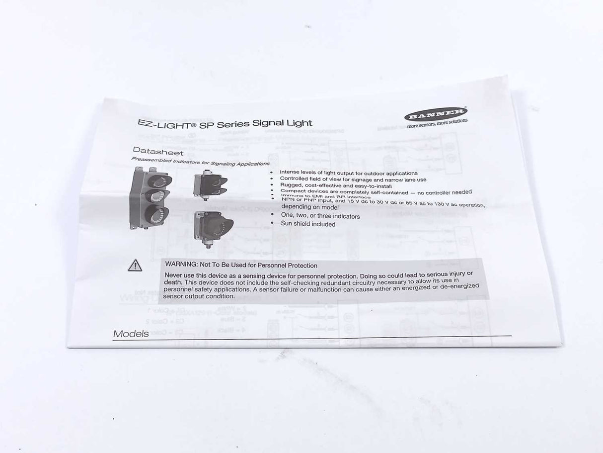 BANNER 11712 SP250GRPQ EZ-LIGHT SP Series Signal Light