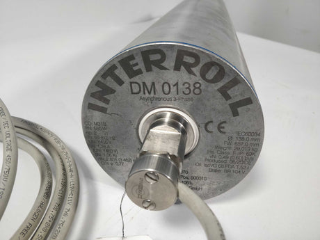 Interroll DM 0138 Drum Motor - 2.855(3.462)rpm - 550W - Ø 138,0mm FW 657,0mm