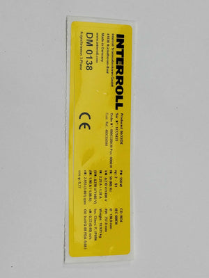 Interroll DM 0138 Asynchronous 3 Phase M34 - 550W - Ø 138,0mm FW 357,0mm